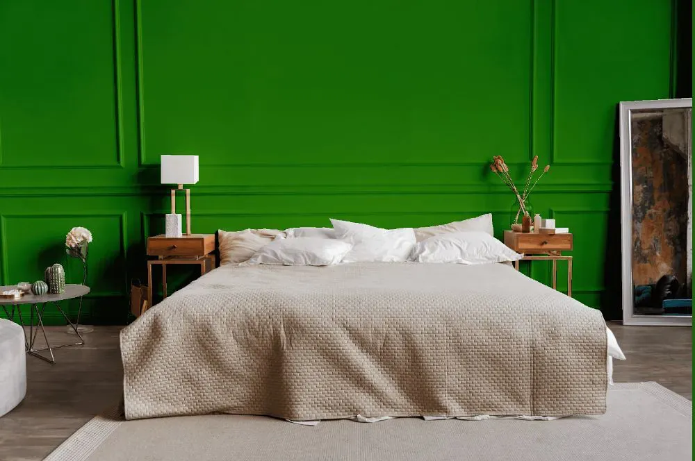 Sherwin Williams Direct Green bedroom