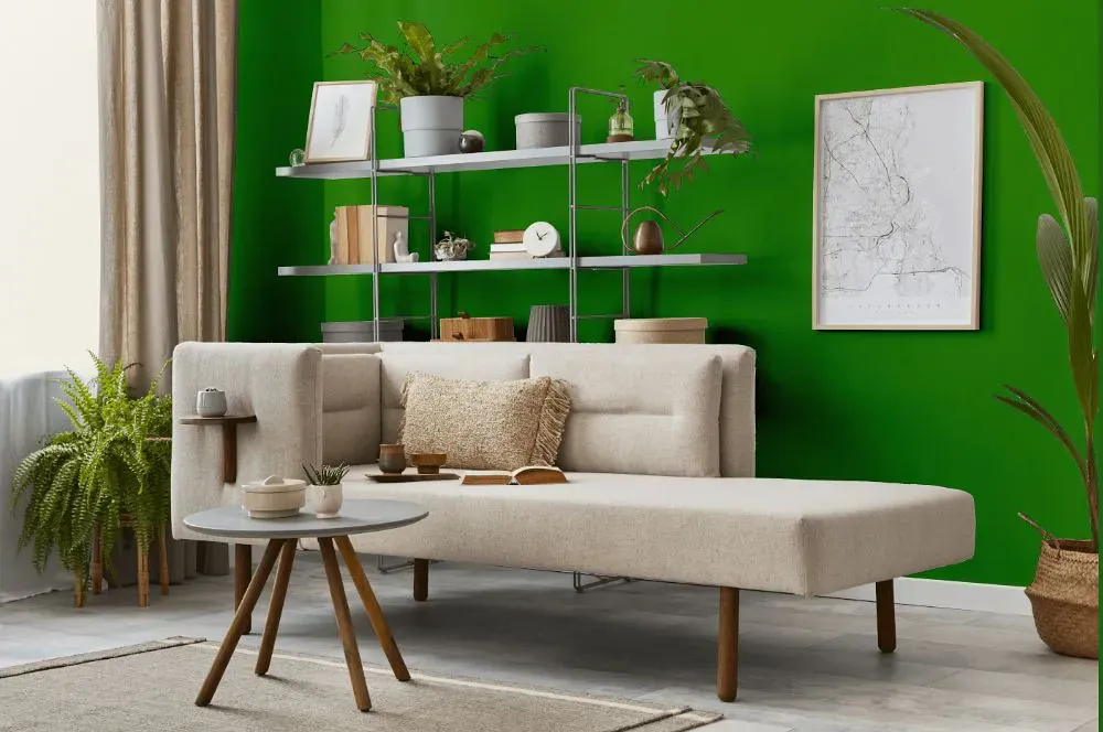 Sherwin Williams Direct Green living room