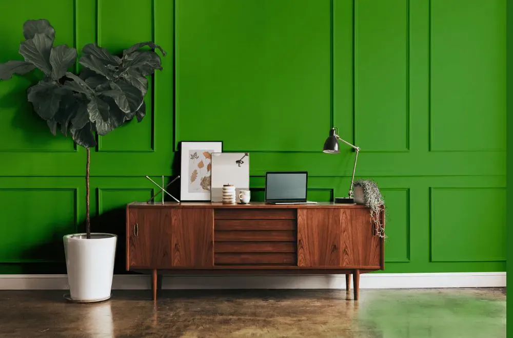 Sherwin Williams Direct Green modern interior
