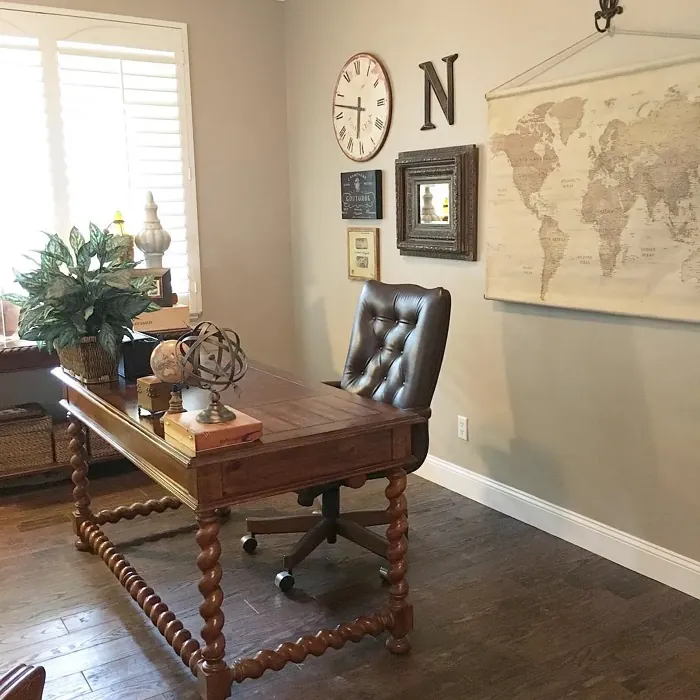 Sherwin Williams Diverse Beige home office paint