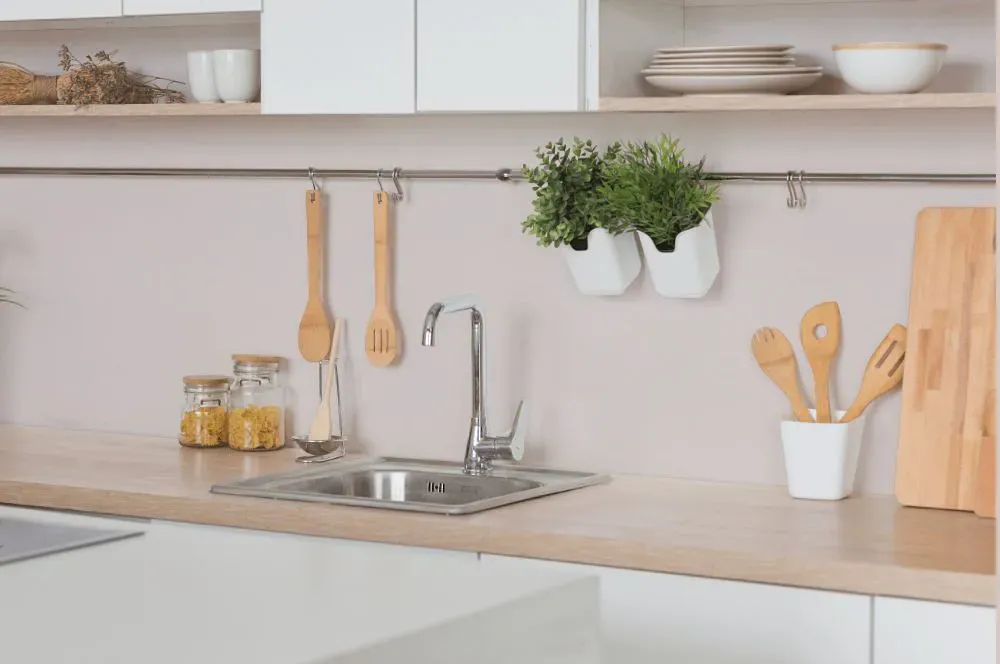 Sherwin Williams Dreamy White kitchen backsplash