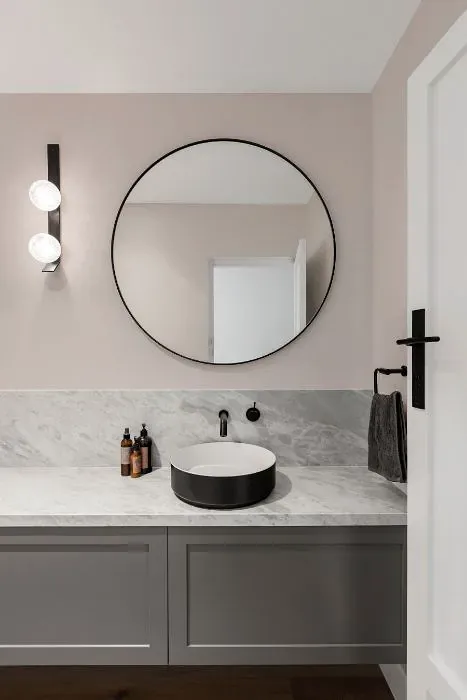 Sherwin Williams Dreamy White minimalist bathroom