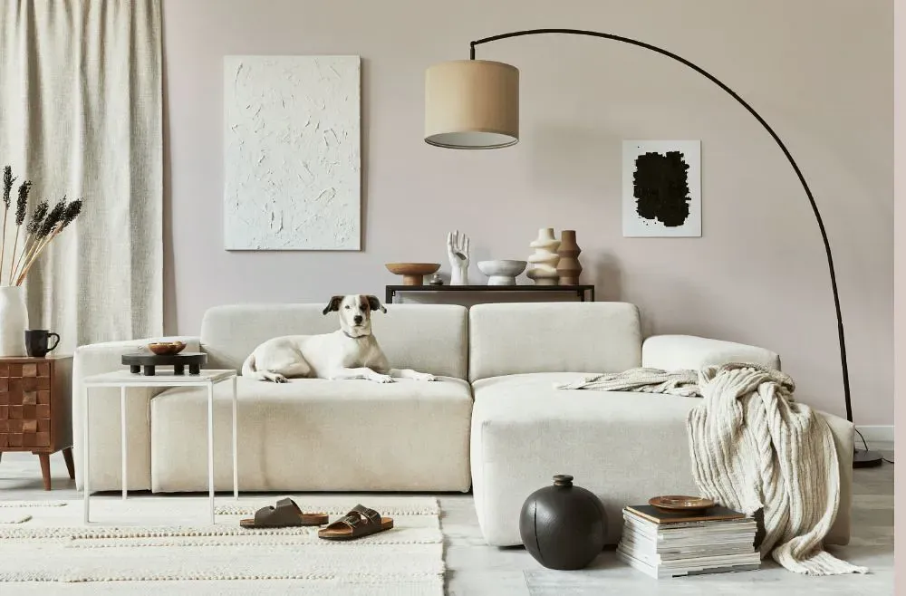 Sherwin Williams Dreamy White cozy living room