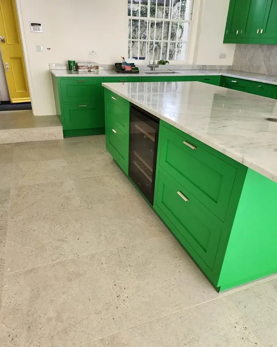 Dulux Lush Grass kitchen cabinets review