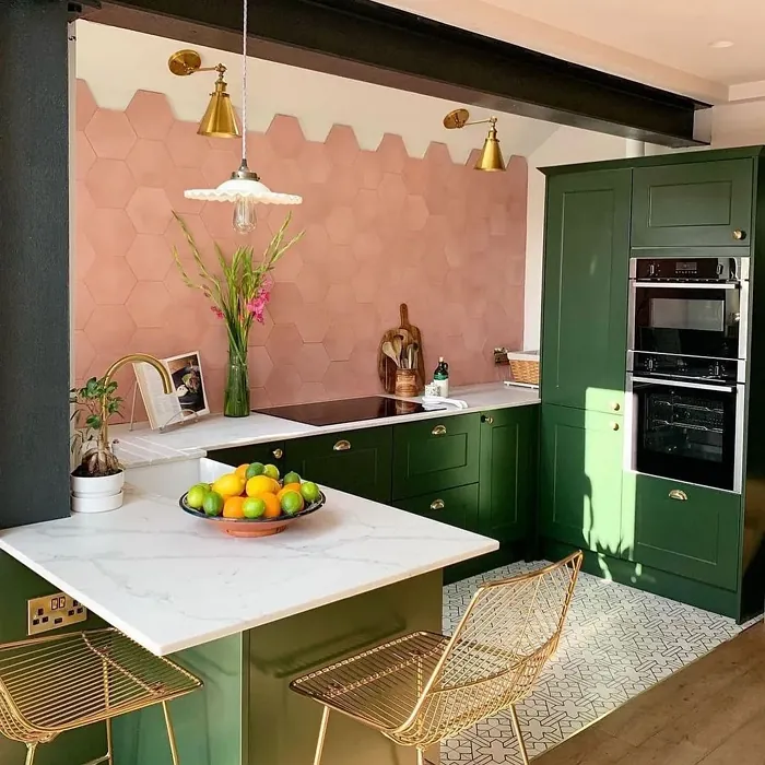Farrow and Ball Duck Green kitchen cabinets color review