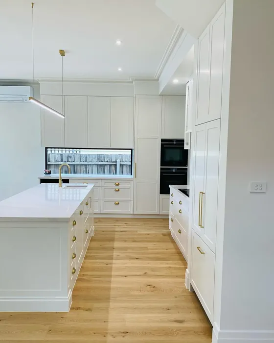 Dulux Natural White kitchen cabinets paint