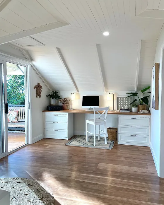 Dulux Natural White home office interior