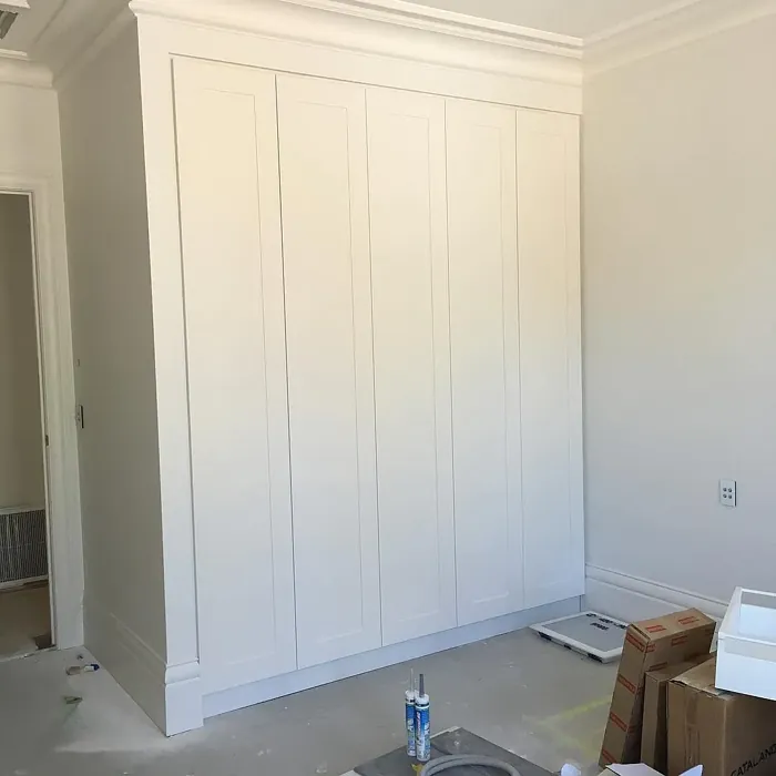 Dulux Natural White painted storage 