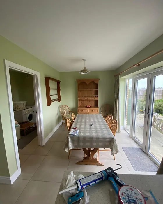 Dulux Pale Olivine dining room interior