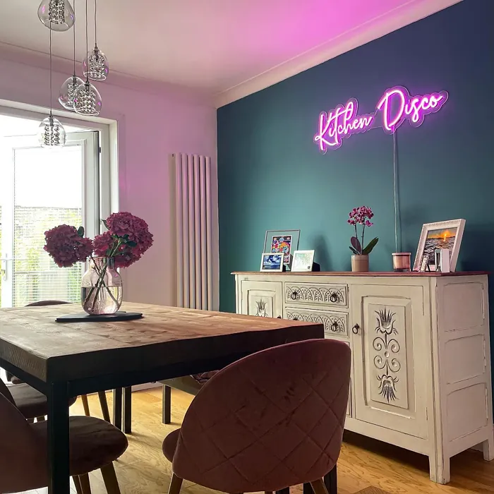 Dulux Proud Peacock dining room color paint