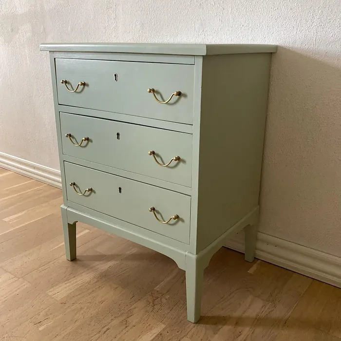 Jotun Dusk Green painted furniture color review