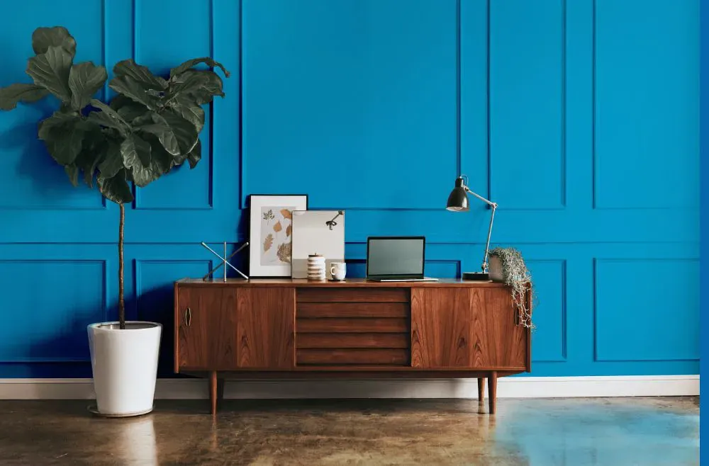 Sherwin Williams Dynamic Blue modern interior