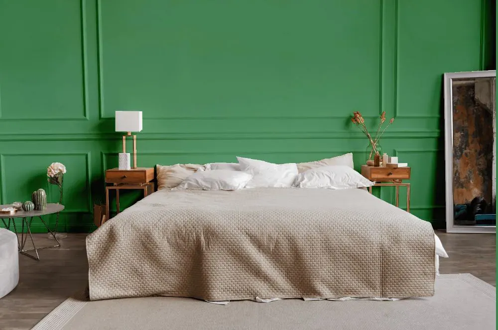 Sherwin Williams Eco Green bedroom