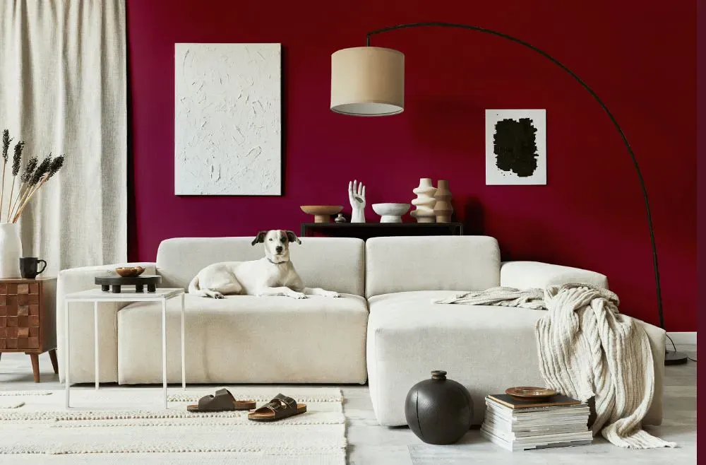 Sherwin Williams Elderberry cozy living room