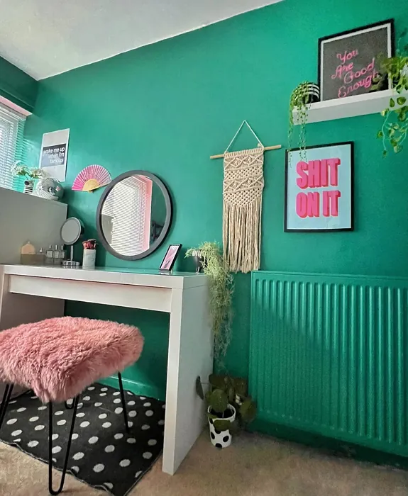 Dulux Emerald Glade eclectic interior