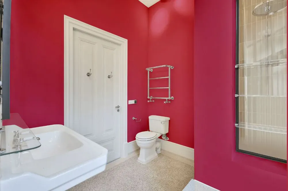 Sherwin Williams Eros Pink bathroom