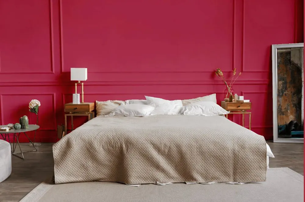 Sherwin Williams Eros Pink bedroom