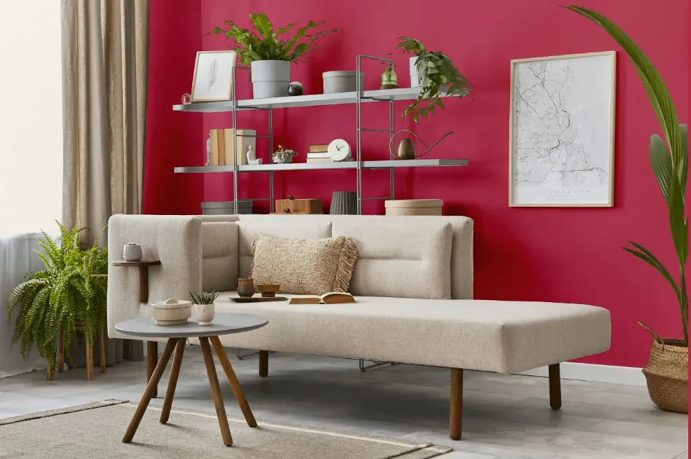 Sherwin Williams Eros Pink living room