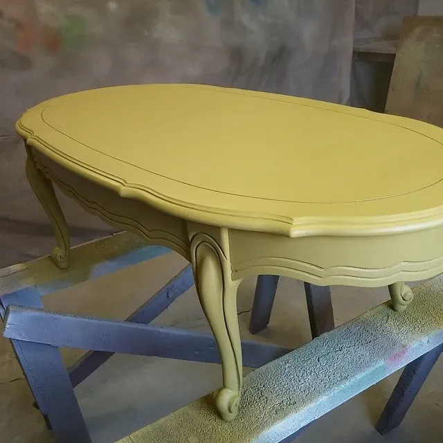 Sherwin Williams Escapade Gold painted furniture 