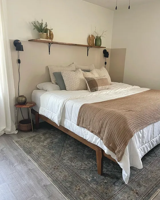 Behr Even Better Beige bedroom color-block