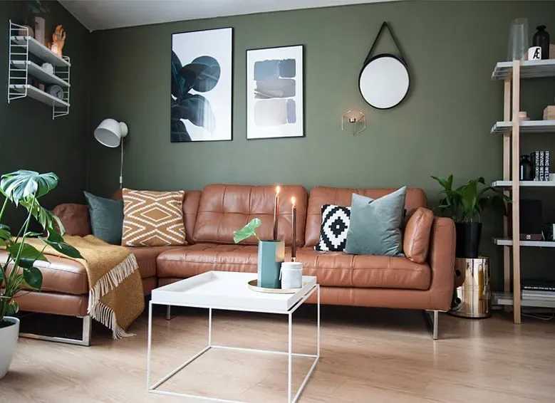 Jotun Evergreen living room color