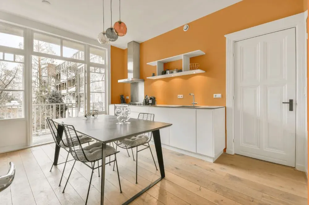 Sherwin Williams Exciting Orange kitchen review