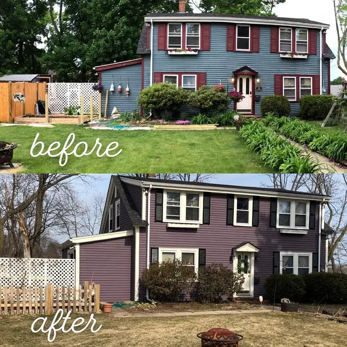 SW Expressive Plum house exterior makeover SW Expressive Plum house exterior makeover