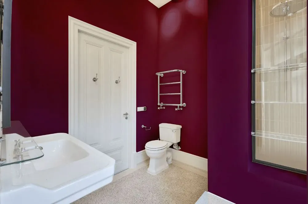 Sherwin Williams Fabulous Grape bathroom