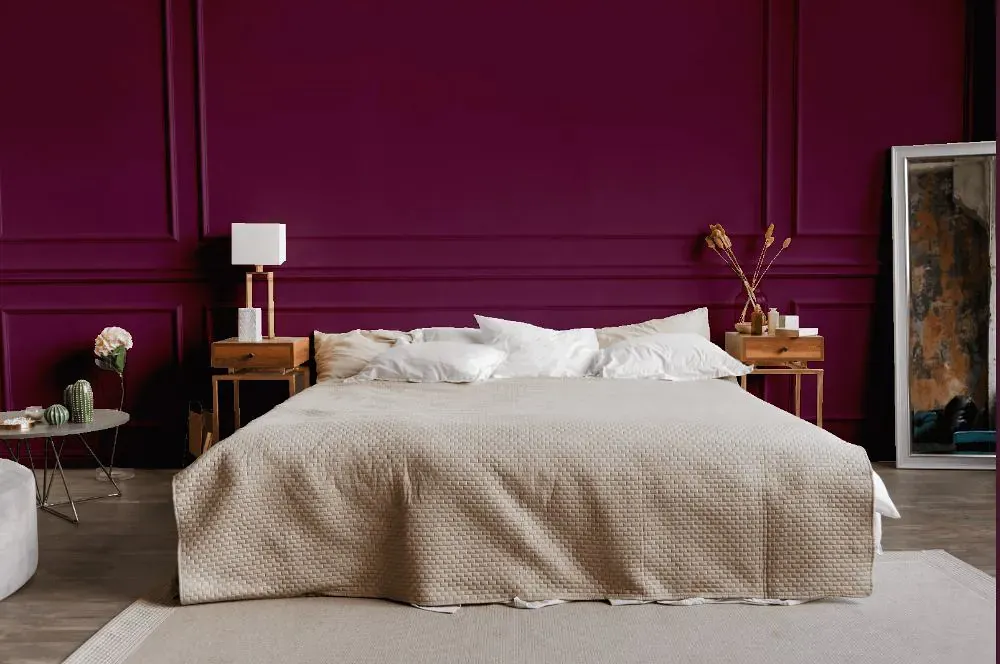 Sherwin Williams Fabulous Grape bedroom