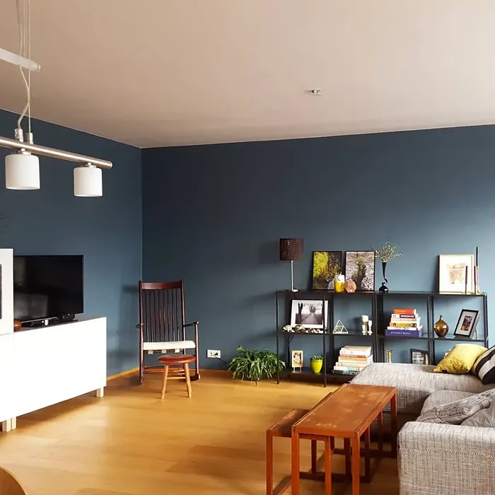 Dulux Faded Indigo living room interior