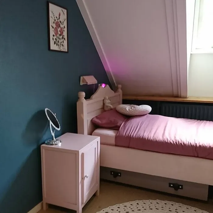 Dulux Faded Indigo bedroom interior