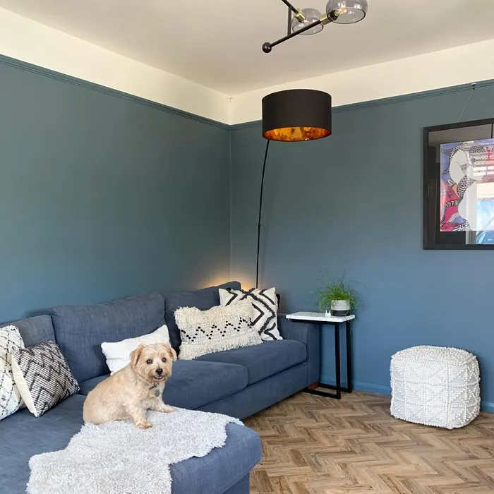 Dulux Faded Indigo living room review