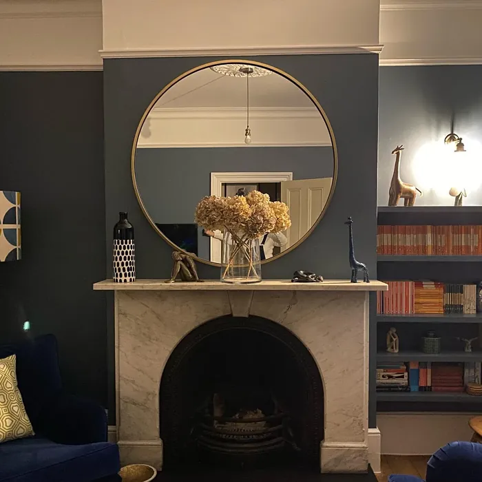 Dulux Faded Indigo bohemian living room review