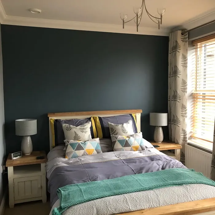 Faded Indigo bedroom accent wall