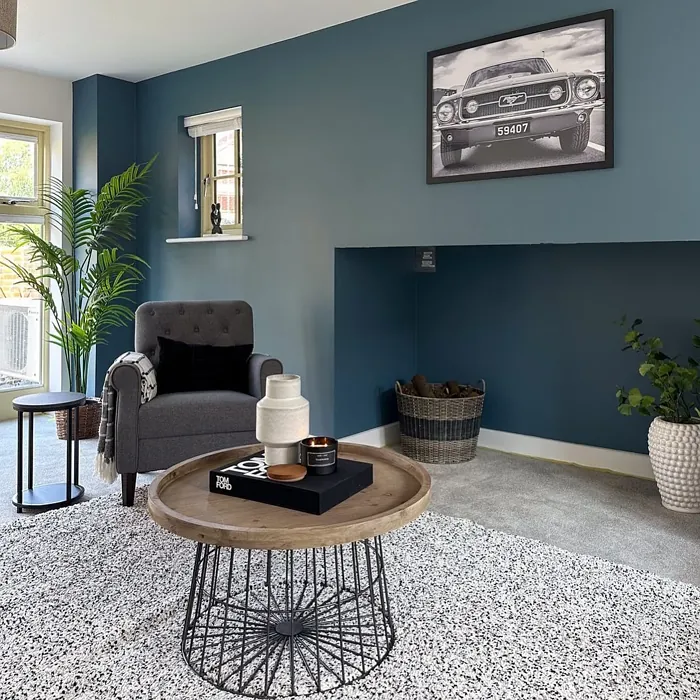 Dulux Faded Indigo living room color