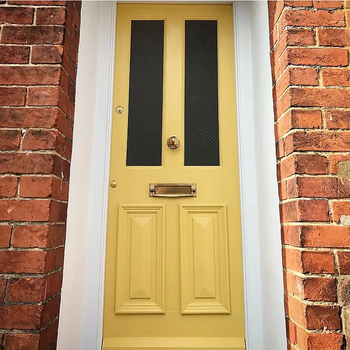 Farrow and Ball Babouche front door makeover