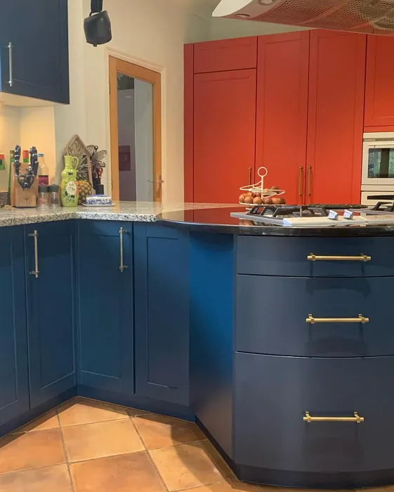 Farrow and Ball Blazer kitchen cabinets 
