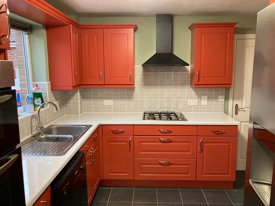 Farrow and Ball Blazer kitchen cabinets makeover