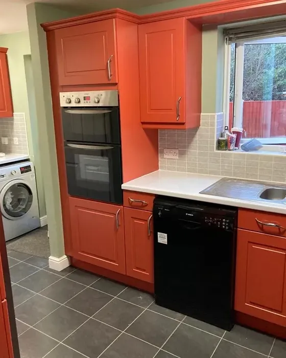 Farrow and Ball Blazer kitchen cabinets photo