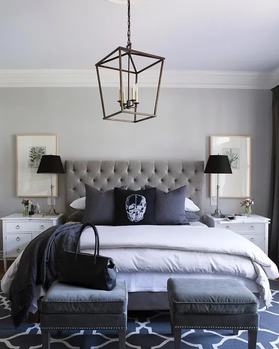 Farrow and Ball Calluna bedroom interior