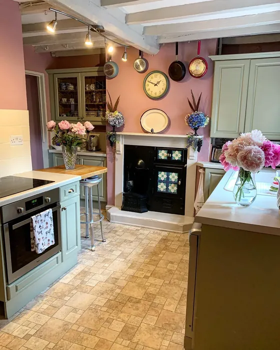 Farrow and Ball Cinder Rose kitchen Farrow and Ball Cinder Rose kitchen