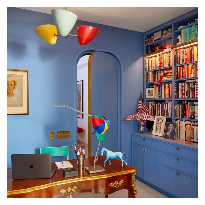 Farrow and Ball Cook's Blue home office photo