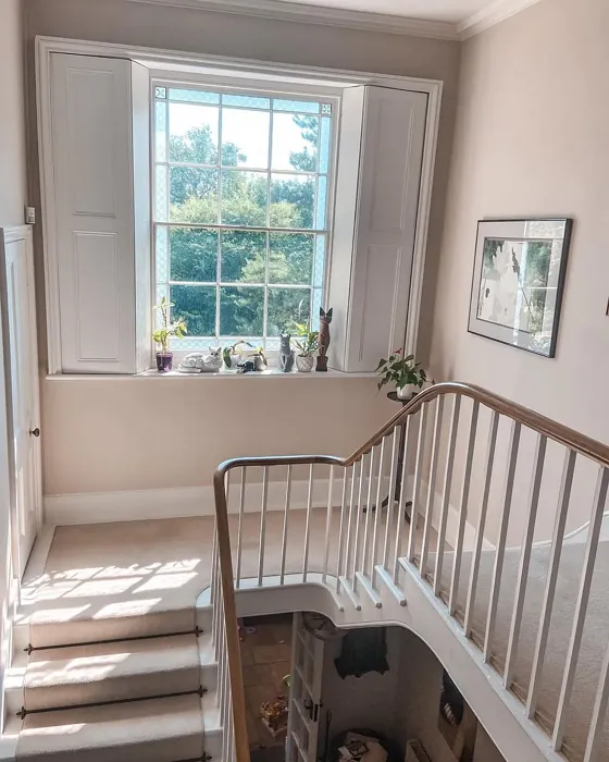 Farrow and Ball Dimity stairs interior idea