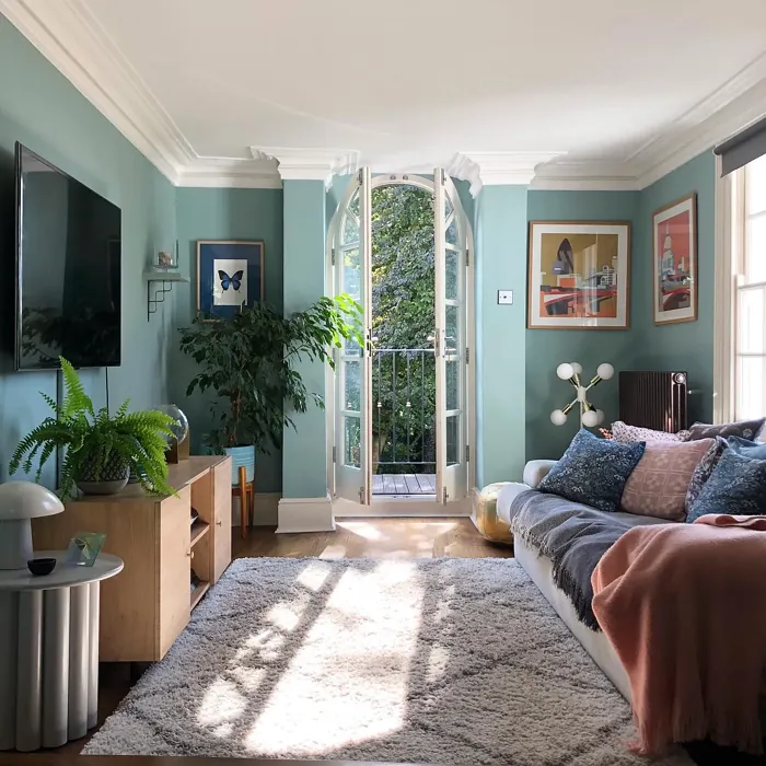 Farrow and Ball Dix Blue living room color