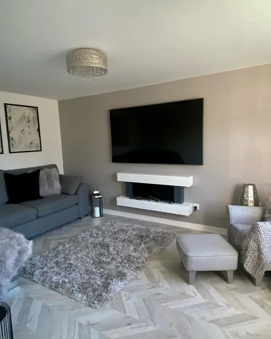 Farrow and Ball Dove Tale living room accent wall