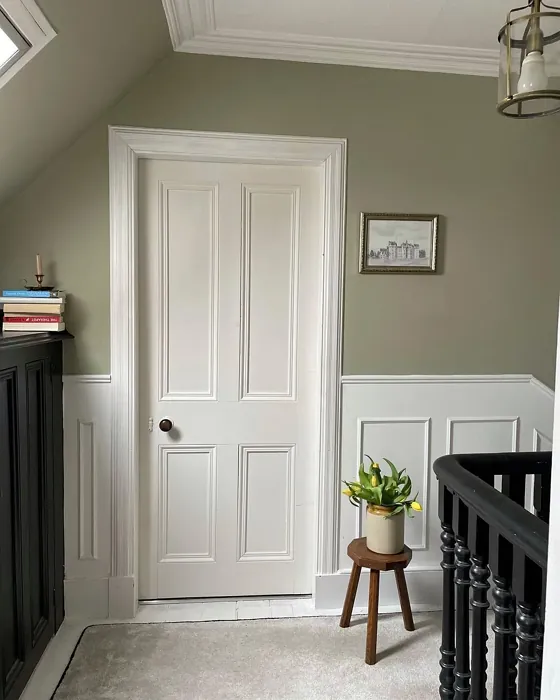 Farrow and Ball French Gray stairs interior