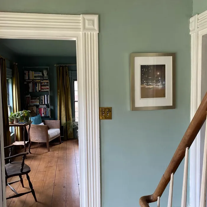 Farrow and Ball Green Blue hallway color review