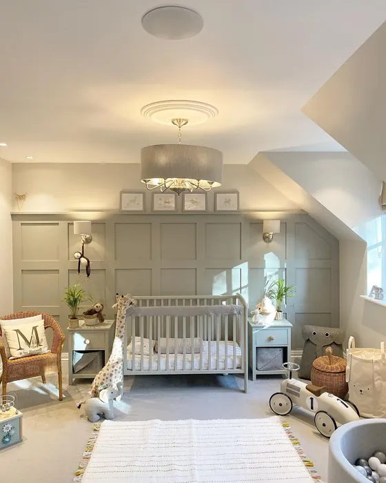 Farrow and Ball Lamp Room Gray nursery paint