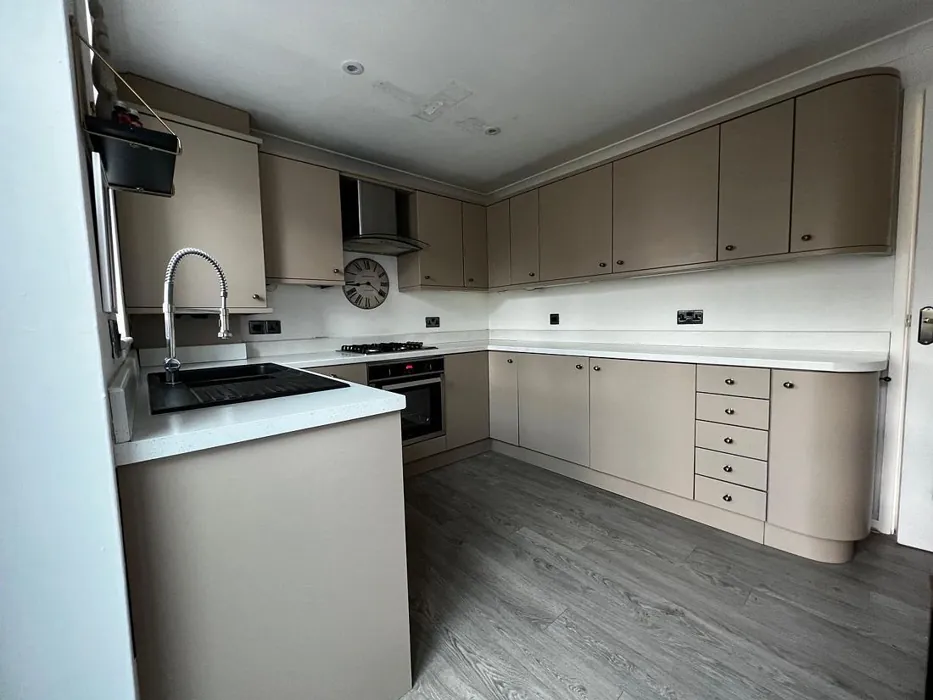 Farrow and Ball London Stone 6 kitchen cabinets
