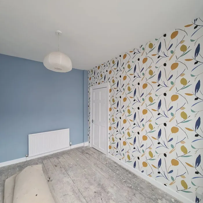 Lulworth Blue living room accent wall